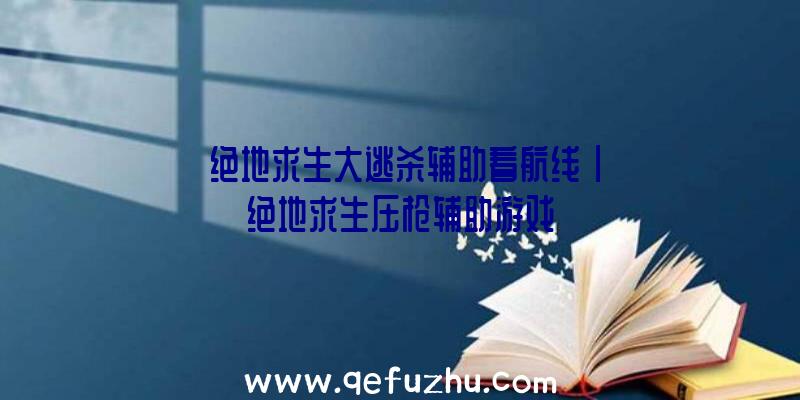 「绝地求生大逃杀辅助看航线」|绝地求生压枪辅助游戏